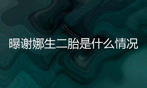 二胎宣曝谢么情娜生况 等官团粉丝一切是什
